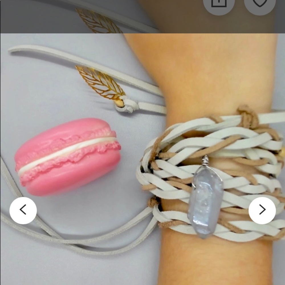 Hand-made braided wrap bracelet. Can be used as necklace, or even headband